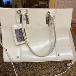 Ladies Wilson's Leather White Briefcase/Tote